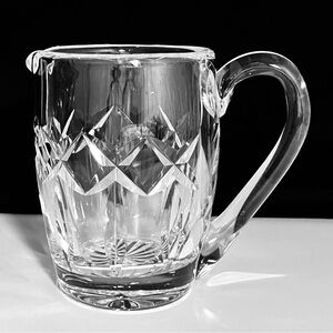 WATERFORD Kerry CREAMER / Hand-Cut Irish Crystal / APPLIED HANDLE / Unsigned